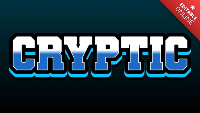 Cryptic Gradient Stroke Text Effect Generator - Premium Abstract Photo Gallery - HD