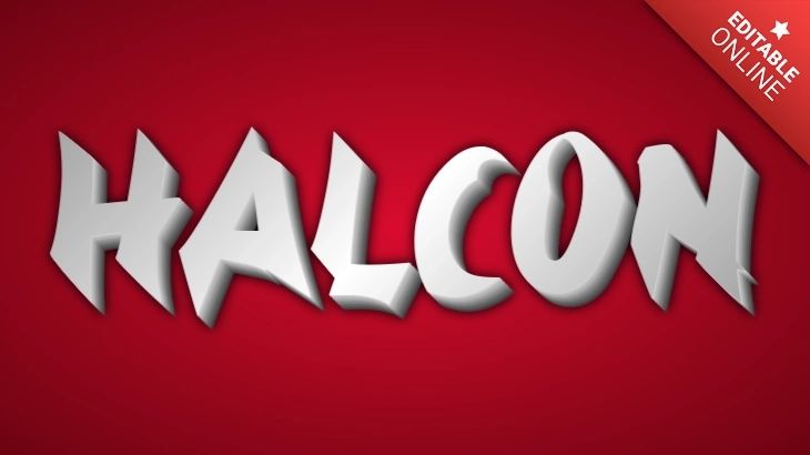 Halcon Black 3d Text Effect Generator - Premium Geometric Illustration Gallery - Desktop