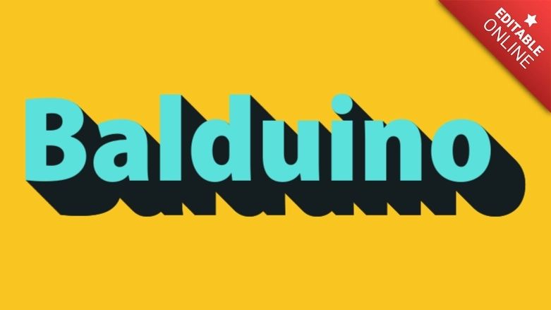 Balduino Black Shadow 3d Projection Text Effect Generator - Sunset Background Collection - Full HD Quality