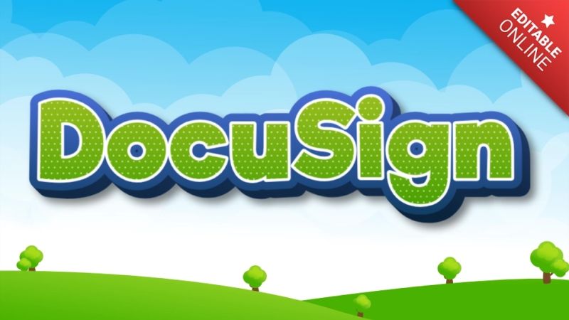 Docusign Green Wold Text Effect Generator - Nature Designs - Professional 4K Collection