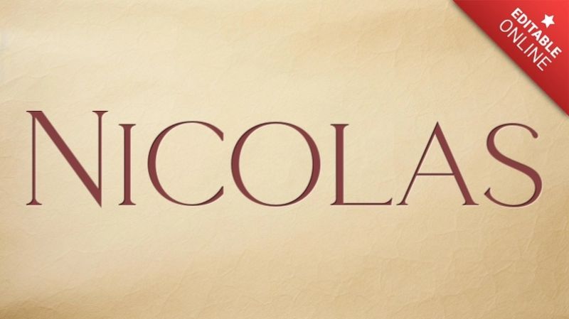 Nicolas Text Style Effects Generator - Incredible 8K Dark Textures | Free Download