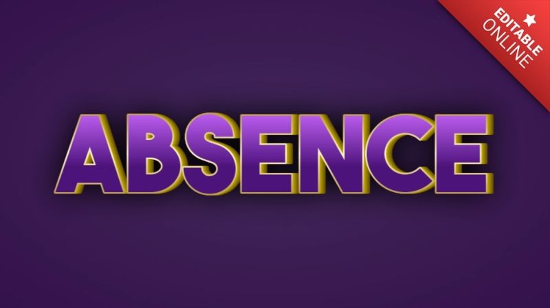 Absence Text Effect Generator - Premium Minimal Illustration Gallery - Mobile