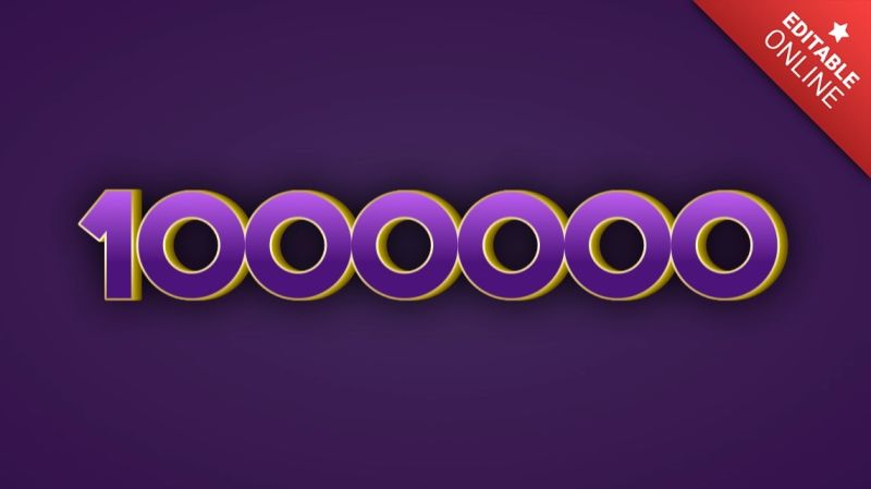1000000 Text Style Effects Generator - Colorful Photo Collection - 4K Quality