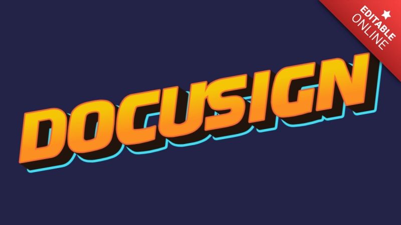 Docusign Red 3d Text Effect Generator - Elegant Mountain Texture - Desktop