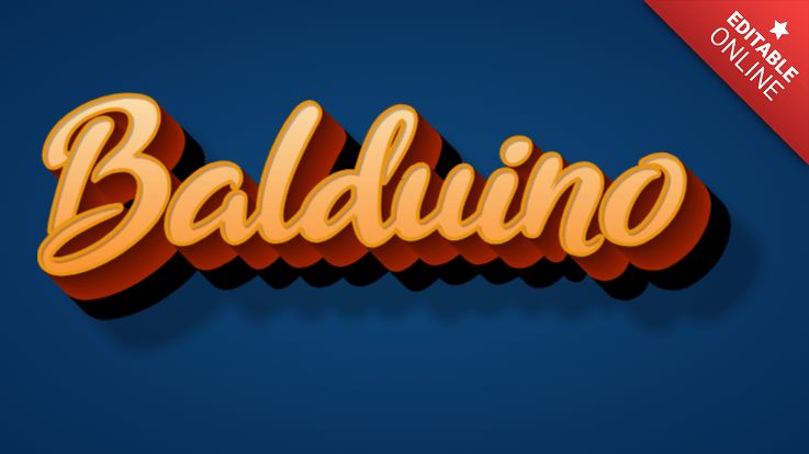 Balduino Fun Yellow 3d Text Effect Generator - Mountain Art Collection - Mobile Quality