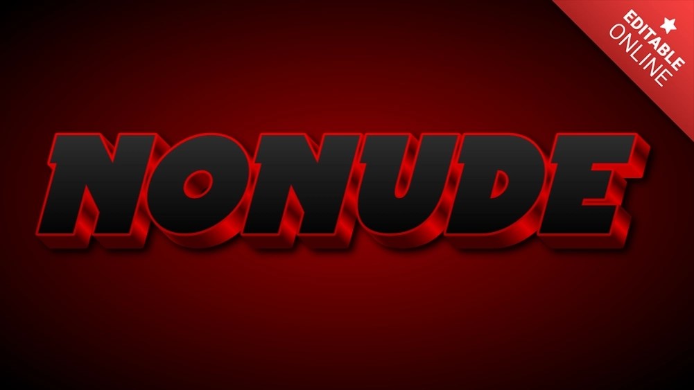 Nonude | Hunter | Text Effect Generator