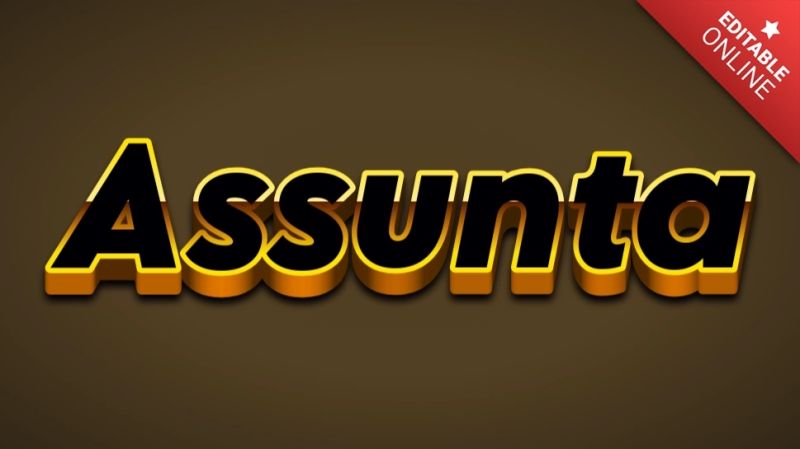 Assunta Text Effect And Logo Design Name - Light Illustrations - Beautiful Ultra HD Collection