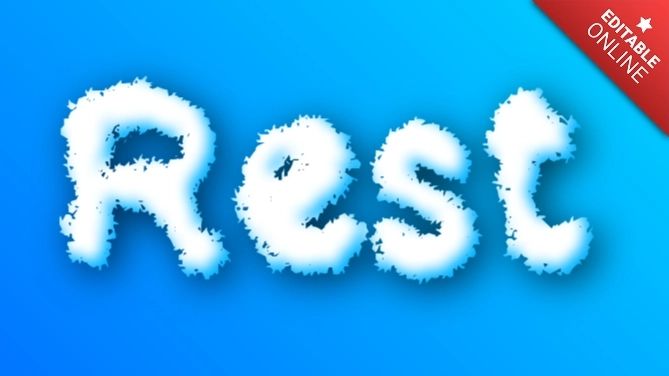 Rest Text Effect And Logo Design Word - Perfect Minimal Background - Retina