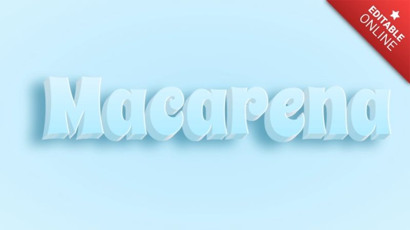 Macarena Blue 3d Text Effect Generator - Premium Space Pattern Gallery - Ultra HD