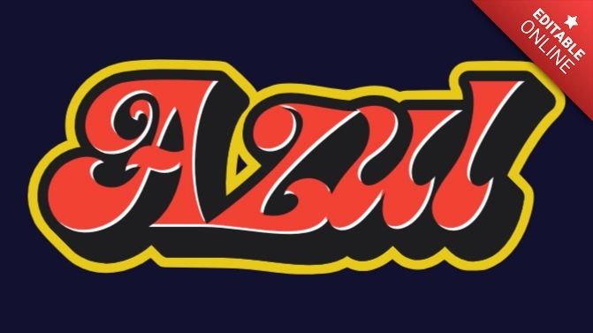 Azul Font Generator Text Effects - Premium Geometric Illustration Gallery - Desktop