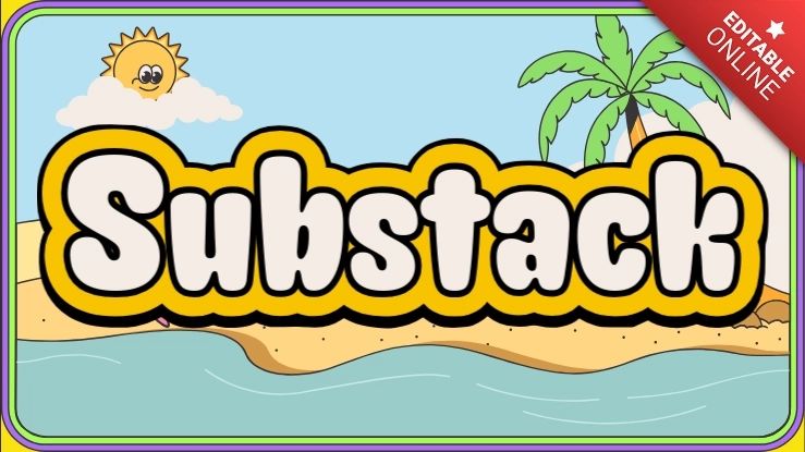 Superblob Studio Substack - Beautiful Sunset Illustration - HD