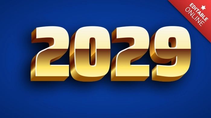 2029 Text Effect Generator - Sunset Art Collection - Full HD Quality