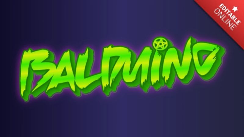 Balduino Green Purple 3d Text Effect Generator - Vintage Backgrounds - Beautiful Mobile Collection