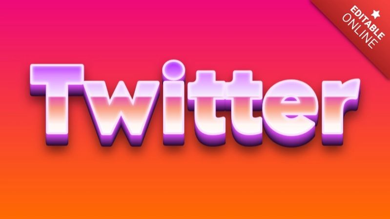 Twitter London 3d Text Effect Generator - Ocean Art Collection - Ultra HD Quality
