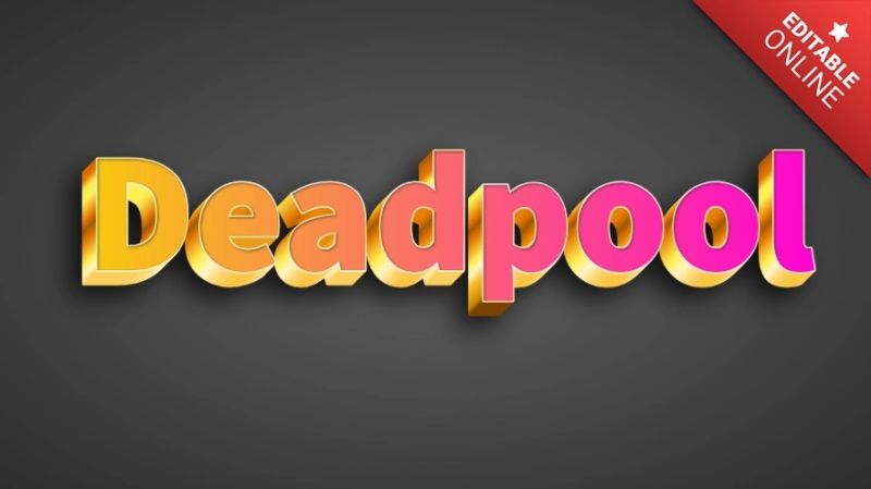 Deadpool Text Effect Generator - Premium Minimal Pattern Gallery - Ultra HD