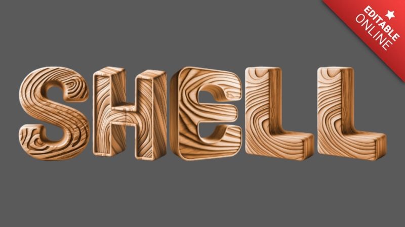 Shell Text Style Effects Generator - Premium Landscape Background - High Resolution