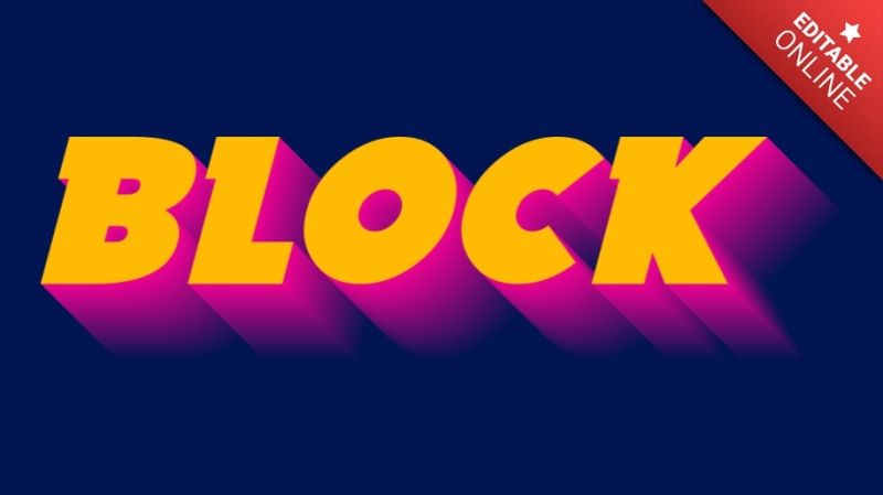 Pink 3d Block Text Effect Font Generator - Premium City Illustration Gallery - HD