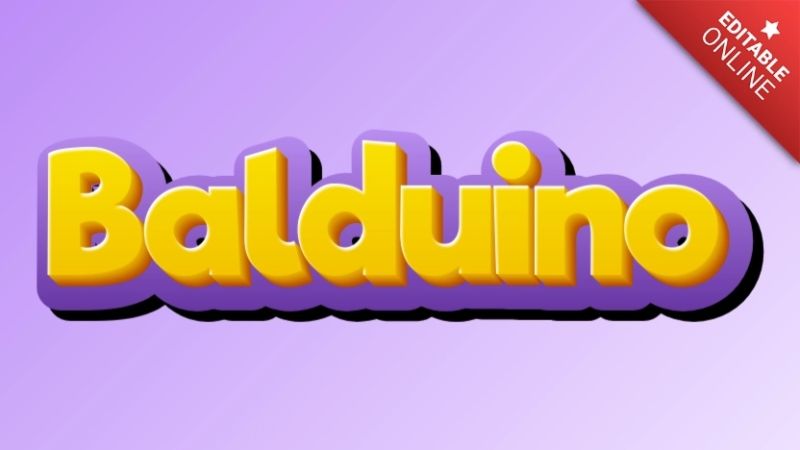 Balduino Fun Yellow 3d Text Effect Generator - Landscape Textures - Amazing HD Collection