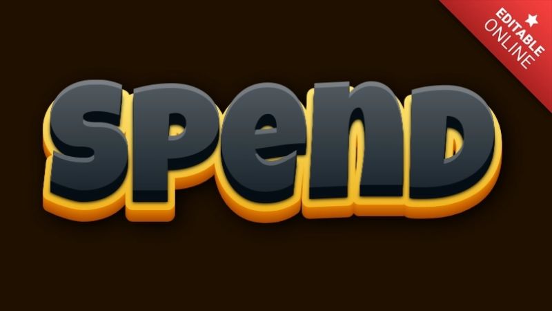 Spend Text Effect Generator - Abstract Texture Collection - Full HD Quality