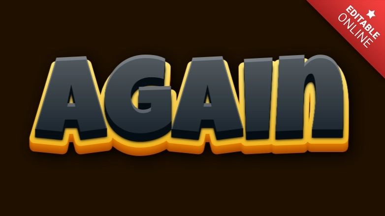 Again Text Effect Generator - Gorgeous Retina Geometric Arts | Free Download