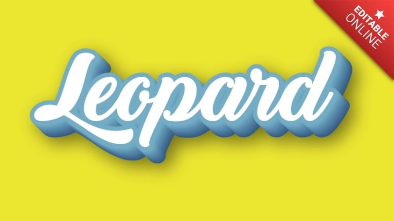 Leopard Stars 3d Text Effect Generator - Creative Ultra HD Geometric Designs | Free Download