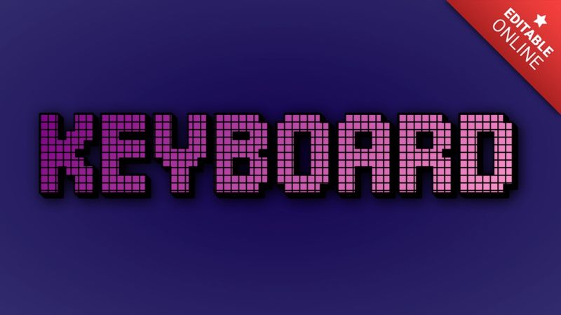 Keyboard Minecraft 3d Text Effect Generator - Elegant Sunset Pattern - Desktop