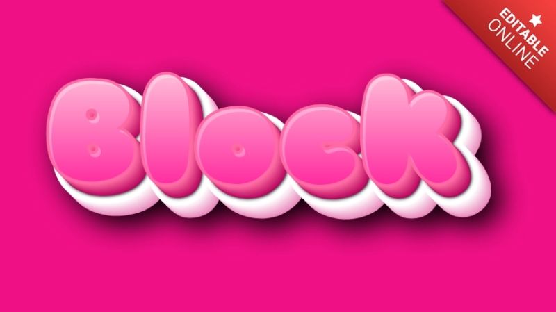 Pink 3d Block Text Effect Font Generator - Ultra HD Light Backgrounds for Desktop