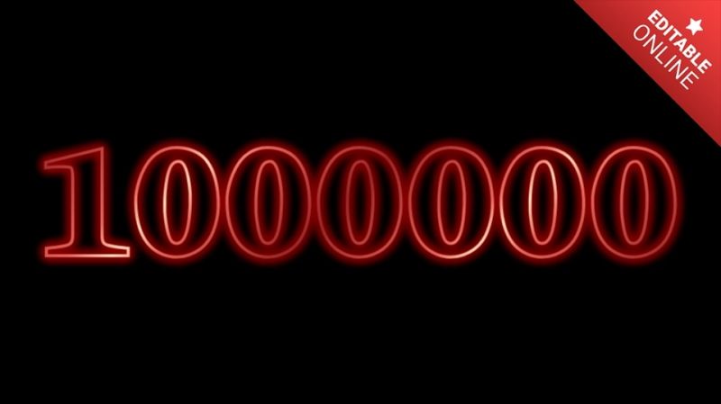 1000000 Text Effect Generator - Gradient Illustration Collection - 8K Quality