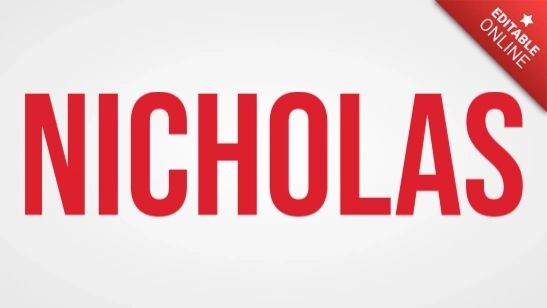 Nicholas Text Effect Generator - Best Abstract Arts in Retina