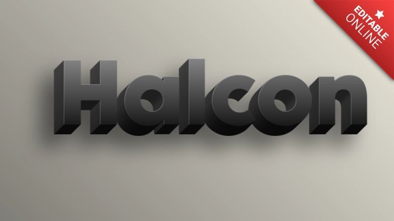 Halcon Black Shadow 3d Projection Text Effect Generator - Amazing Geometric Picture - HD