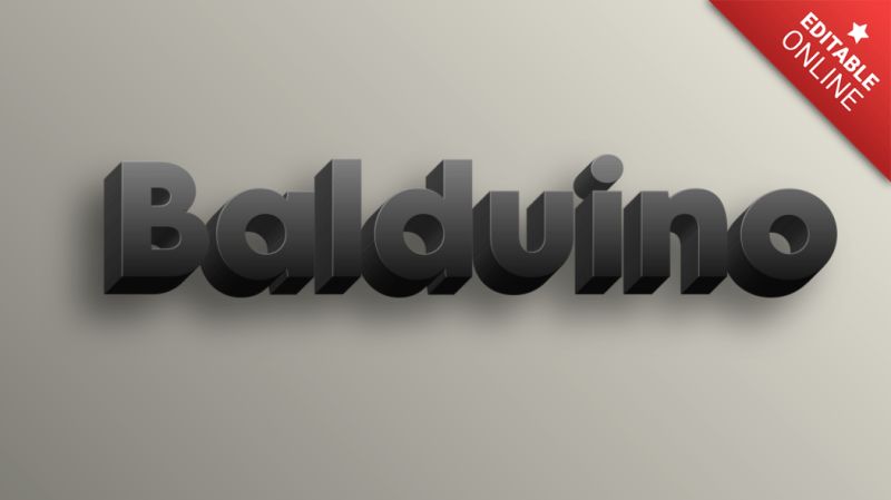 Balduino White Cream 3d Text Effect Generator - Geometric Texture Collection - Full HD Quality