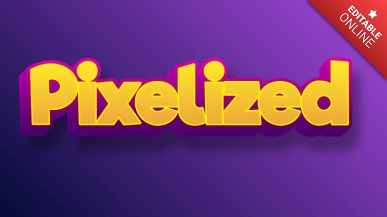 Pixelized Yellow Blue 3d Text Effect Generator - Incredible Full HD Mountain Pictures | Free Download
