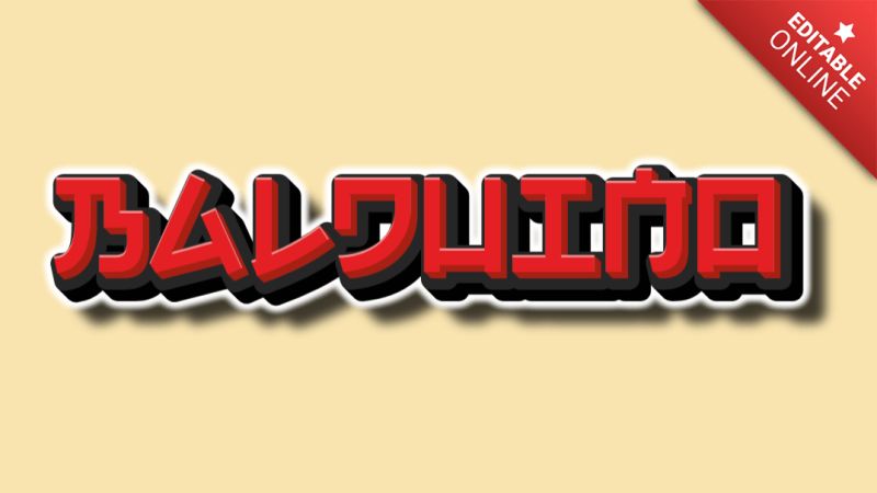 Balduino Red Black 3d Text Effect Generator - Sunset Wallpapers - Modern Mobile Collection