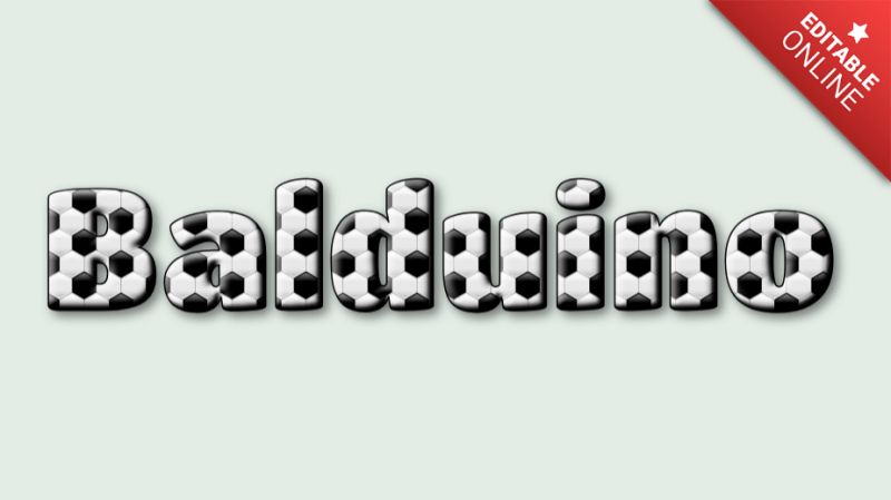 Balduino Football Style Text Effect Generator - Classic Sunset Illustration - Desktop