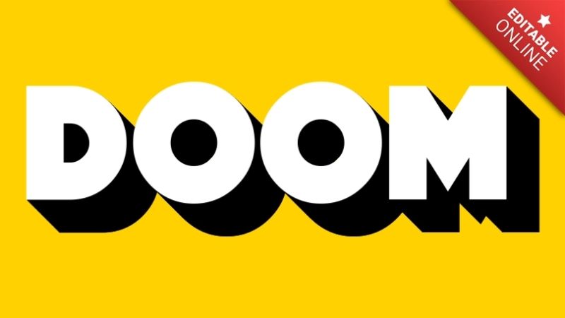 Rare Splash Text Doom - Abstract Design Collection - Desktop Quality