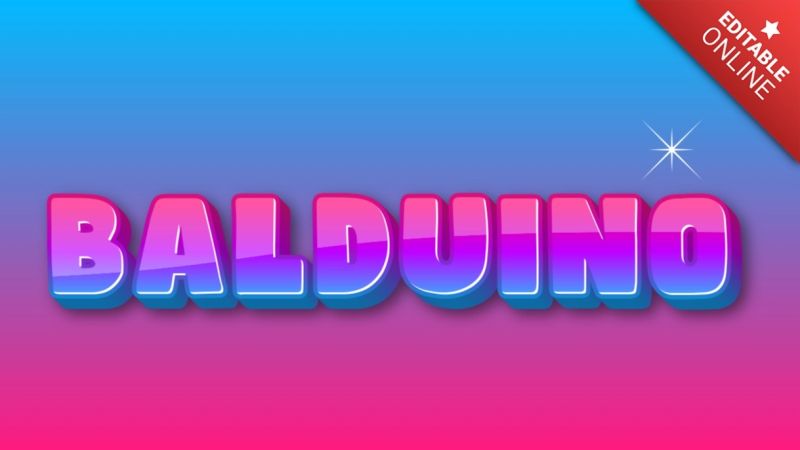 Balduino Rainbow Style Text Effect Generator - Ultra HD Geometric Designs for Desktop