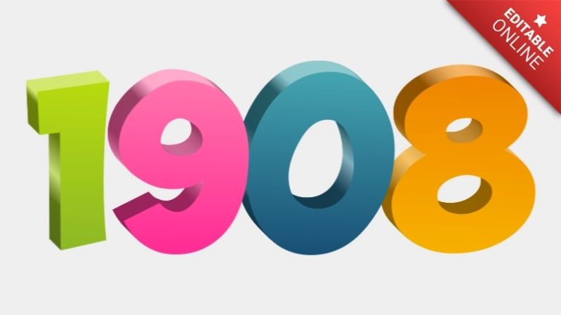 1908 Text Generator Textstudio - High Resolution Vintage Designs for Desktop