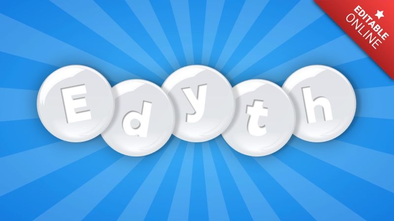 Edyth White Balls Text Effect Generator - Ocean Textures - Incredible Ultra HD Collection