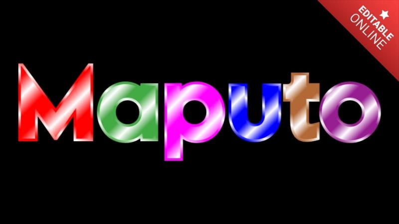 Maputo Text Effect Generator - Mobile Dark Images for Desktop