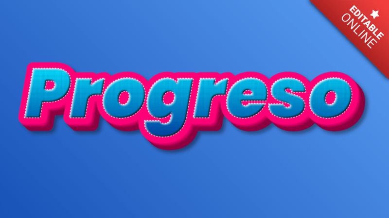 Progreso Pink Blue 3d Text Effect Generator - Creative High Resolution Landscape Wallpapers | Free Download