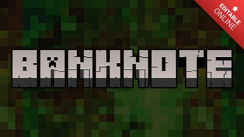 Banknote Minecraft 3d Text Effect Generator - 8K Geometric Patterns for Desktop