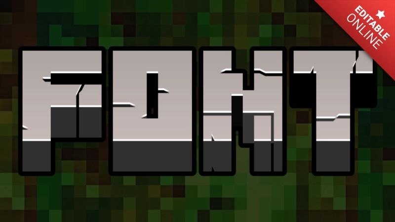 Font Minecraft Text Effect Generator - Ocean Images - Classic Retina Collection