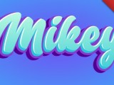 Mikey Turquoise Blue 3d Text Effect Generator