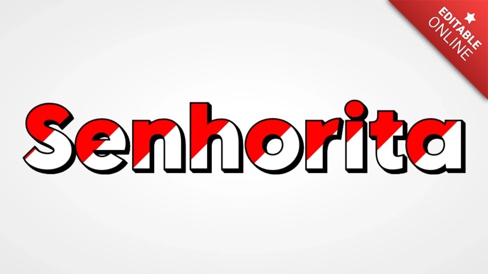 Senhorita | Flag Of Indonesia | Text Effect Generator