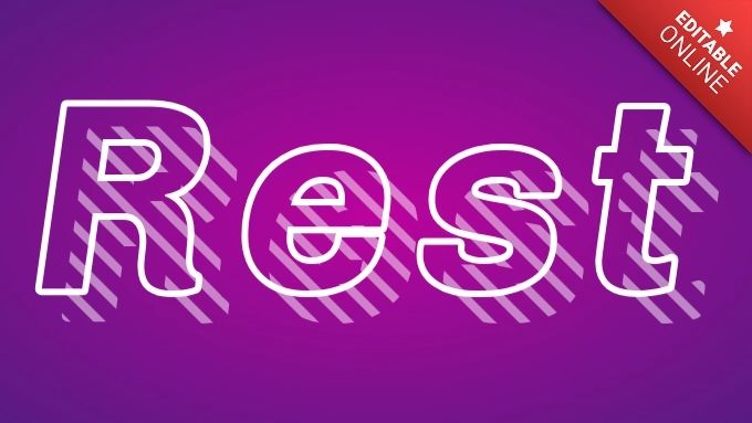 Rest Text Effect And Logo Design Word - Premium Gradient Pattern Gallery - HD