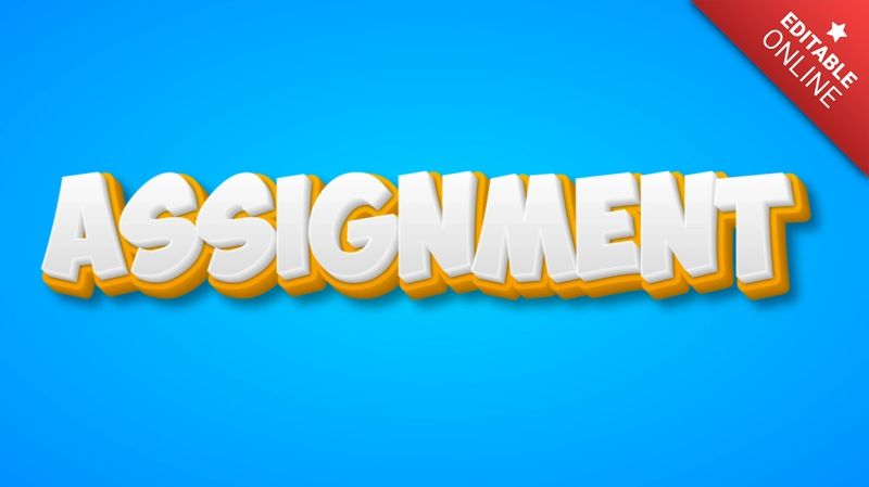 Assignment Text Effect Generator - Ultra HD Colorful Texture - Ultra HD