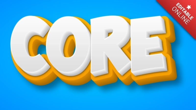 Core Text Style Effects Generator - Download Professional Vintage Design | 4K