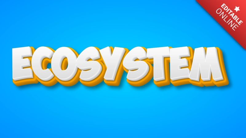 Ecosystem Text Style Effects Generator - Mountain Texture Collection - 4K Quality