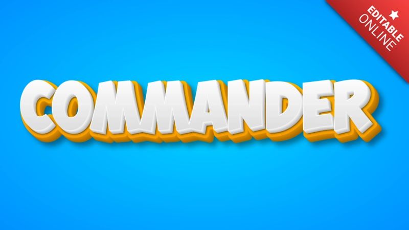 Commander Text Effect Generator - Classic 4K Space Illustrations | Free Download