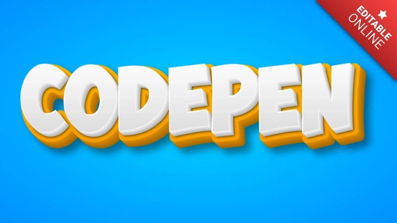 Codepen Yellow White 3d Text Effect Generator - Geometric Wallpaper Collection - High Resolution Quality